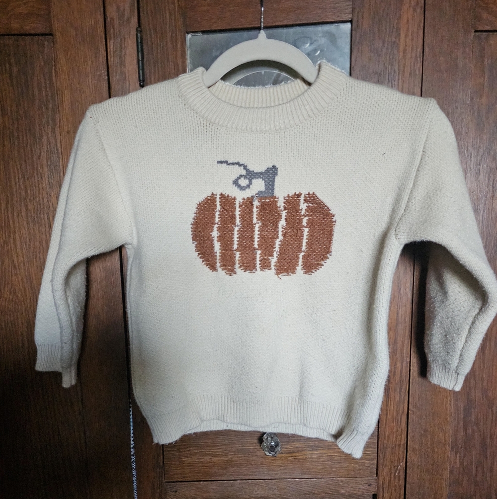 Girls Pumpkin Sweater